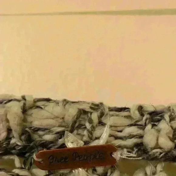 free people grey open knit sweater, size medium, EUC - Picture 5 of 5